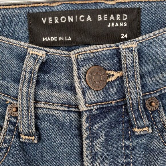 Veronica Beard Flare Jeans Womens 24 Blue Sheridan Exaggerated Flare High Rise - Picture 2 of 12